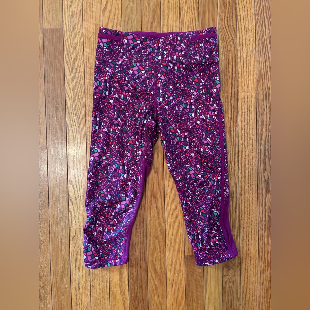Lululemon Mosaic Print Cropped Leggings Size 4 - Picture 2 of 11